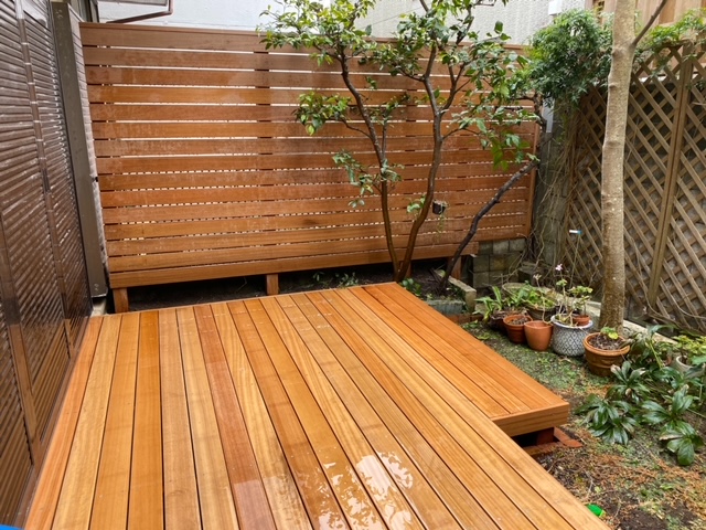 2021 最初のデッキ＆フェンス作り　やはり楽しいですね